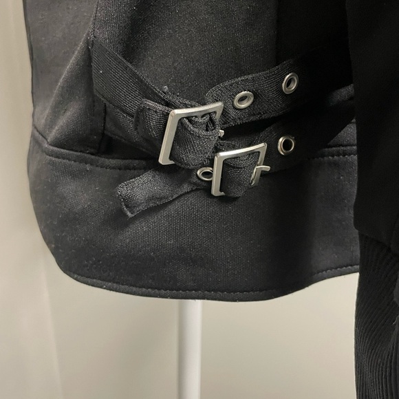 Puma Ferrari Asymmetrical Zip Moto Jacket Black Womens Size Large Racing - Picture 4 of 8